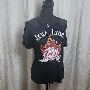 Black Graphic T-Shirt True Love